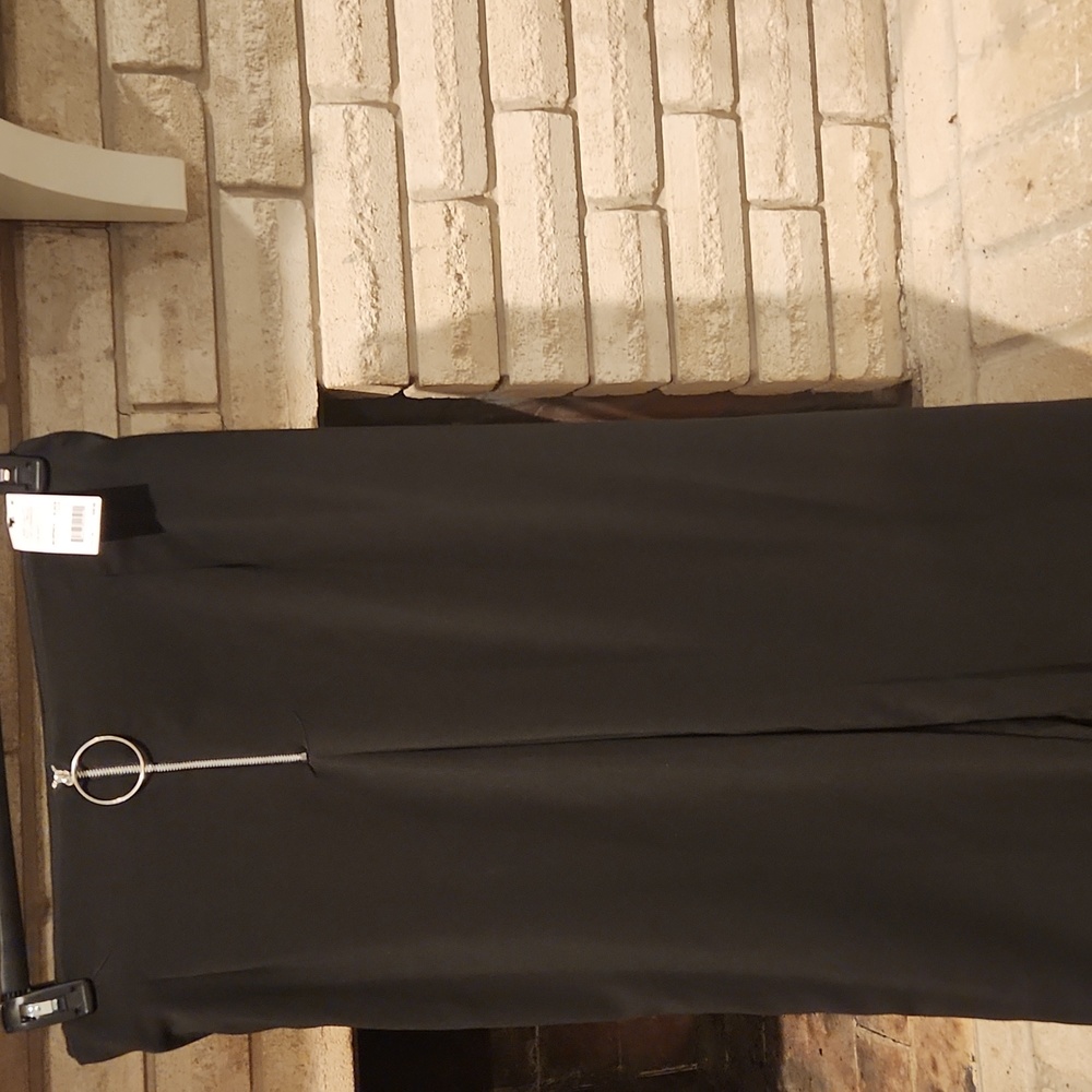 Black Zipper Front Pant